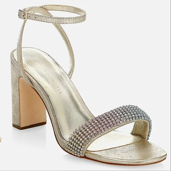NWT$495 LOEFFLER RANDALL Shay Rhinestone Ankle Strap Sandals Heels Sz 5 - Picture 3 of 17